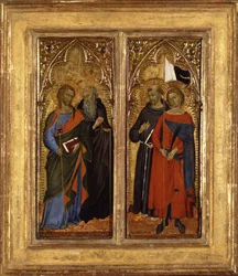 Saints Jacques, Antoine Abbé, François et Ansanus, vers 1385-90